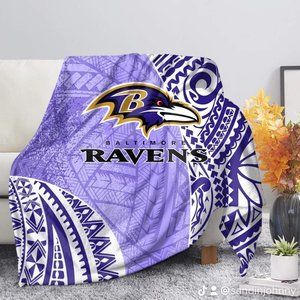 Oversize Lightweight Customize Tribal Polynesian Fleece Throw Soft Blankets Rep